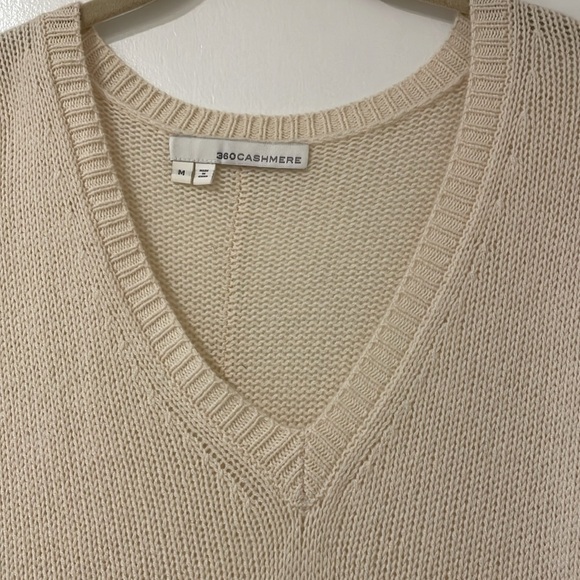360 Cashmere cream sweater size medium - Picture 2 of 12